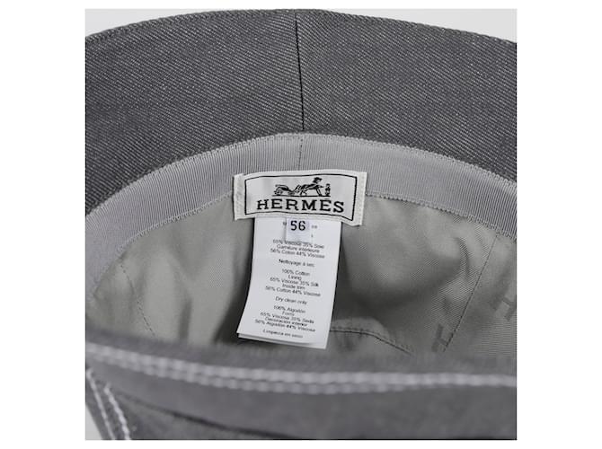 Hermès Calvi Bucket Hat Größe Braun - Ansicht 8