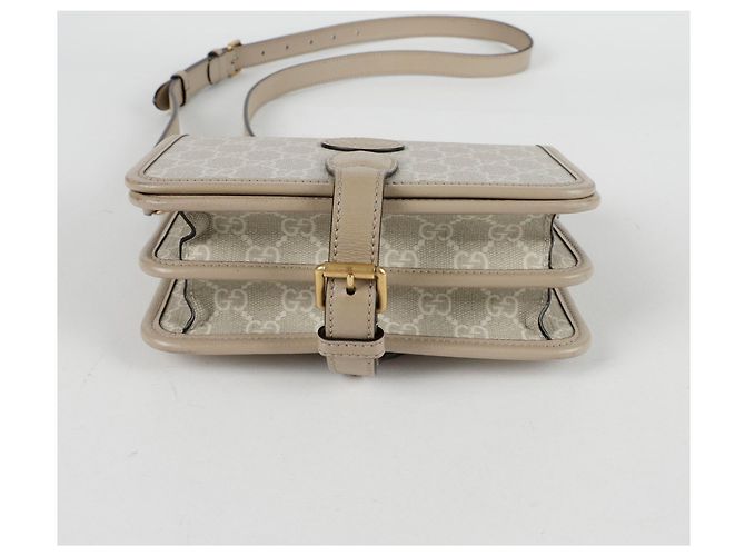 Gucci Borsa a tracolla mini intrecciata Marrone - vista 6