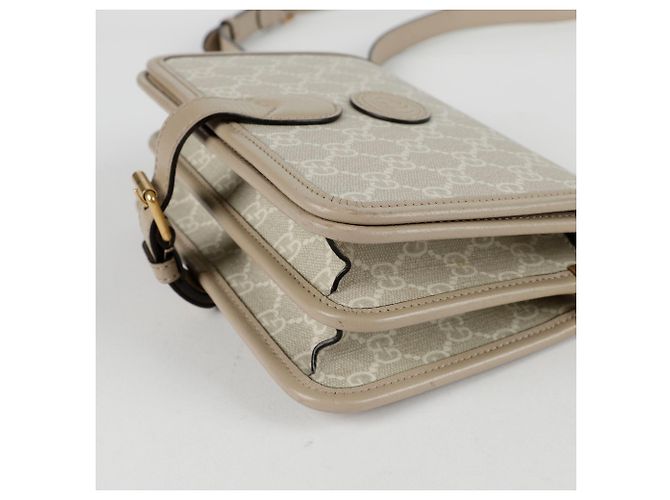 Gucci Borsa a tracolla mini intrecciata Marrone - vista 8