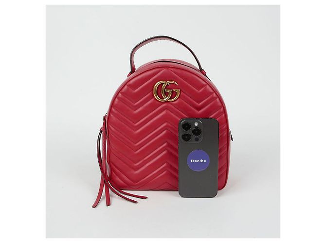 Gucci GG Marmont Backpack Red - view 11
