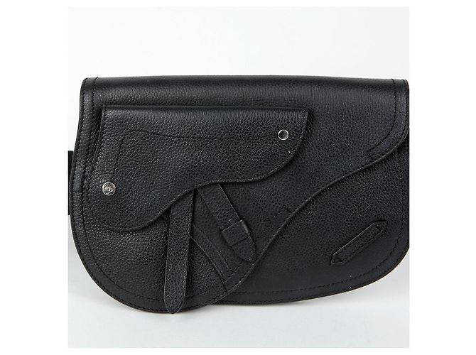 Saddle Dior Sac messager en forme de selle à bandoulière Noir - vue 3