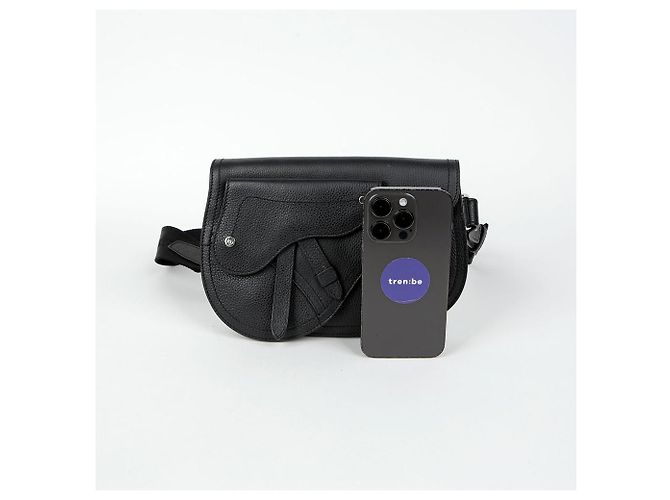Saddle Dior Sac messager en forme de selle à bandoulière Noir - vue 8