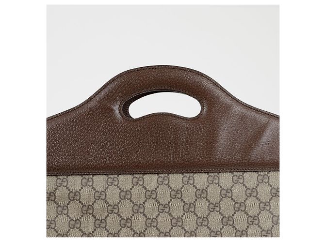 Gucci Borsa Tote a Strisce Tiger Web Marrone - vista 2