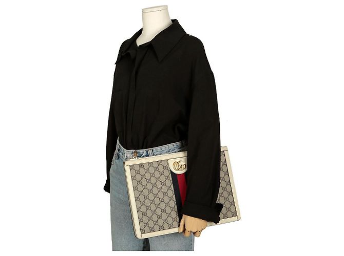 Gucci Custodia Portfolio Ophidia Bianco - vista 12
