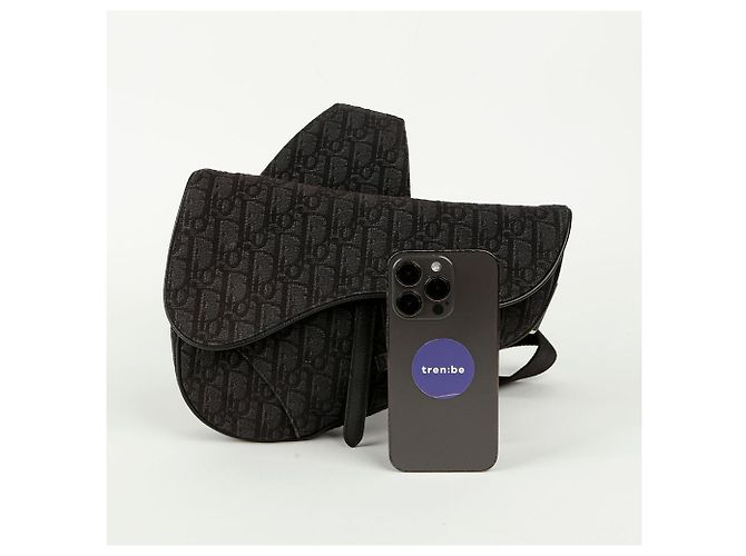 Saddle Dior Borsa a tracolla a spalla a sella Nero - vista 6