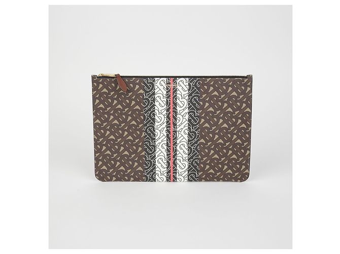 Burberry Clutch TB Monogram Marrone - vista 2