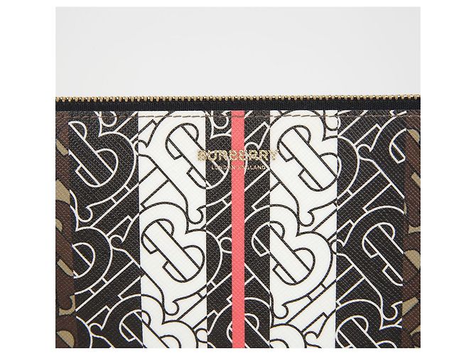 Burberry Clutch TB Monogram Marrone - vista 3