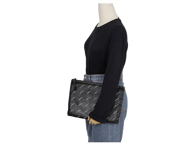 Balenciaga Clutch Logo Nero - vista 13