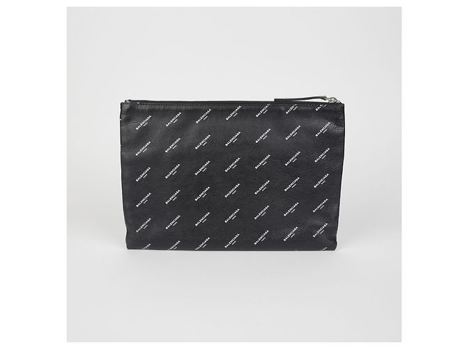 Balenciaga Clutch Logo Nero - vista 3