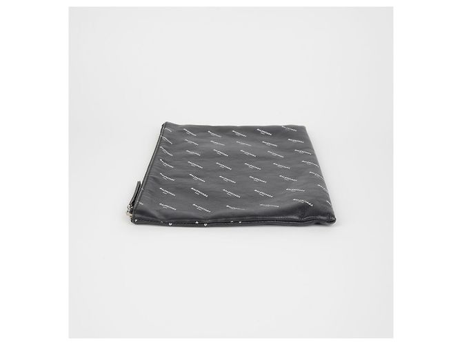 Balenciaga Clutch Logo Nero - vista 5