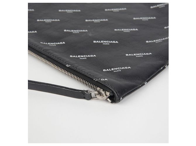 Balenciaga Clutch Logo Nero - vista 9