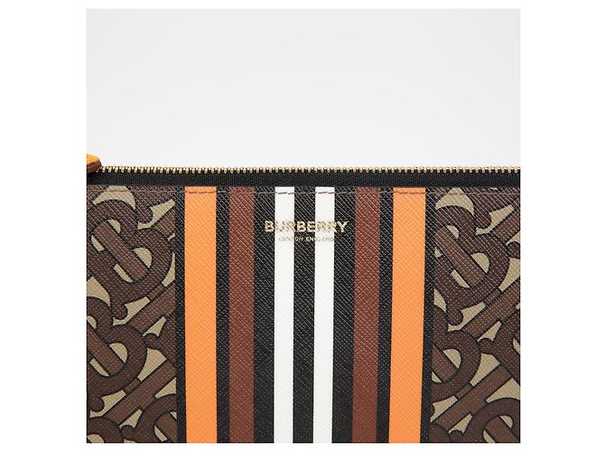Burberry Clutch TB Monogram Marrone - vista 3