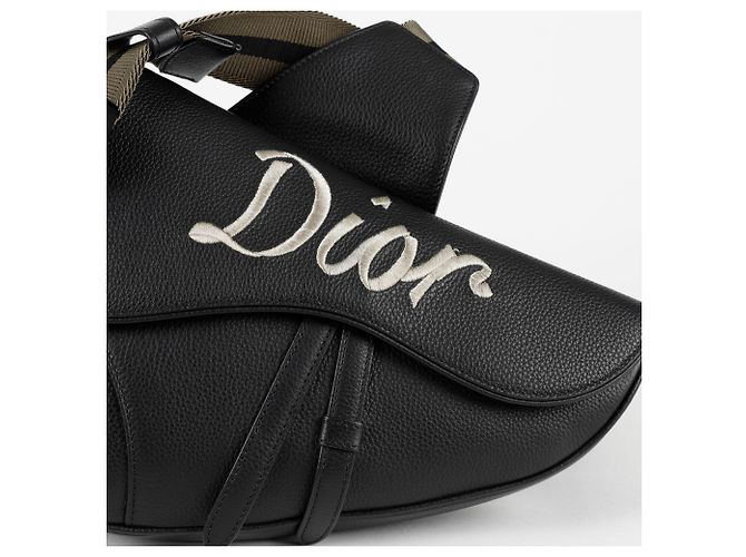 Saddle Dior Bolsa de Ombro Messenger em Forma de Selim Preto - vista 2
