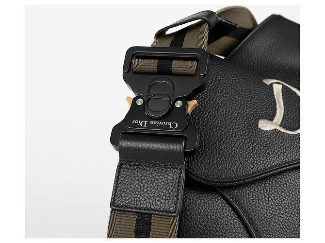 Saddle Dior Bolsa de Ombro Messenger em Forma de Selim Preto - vista 3