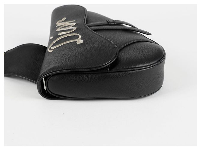 Saddle Dior Bolsa de Ombro Messenger em Forma de Selim Preto - vista 6