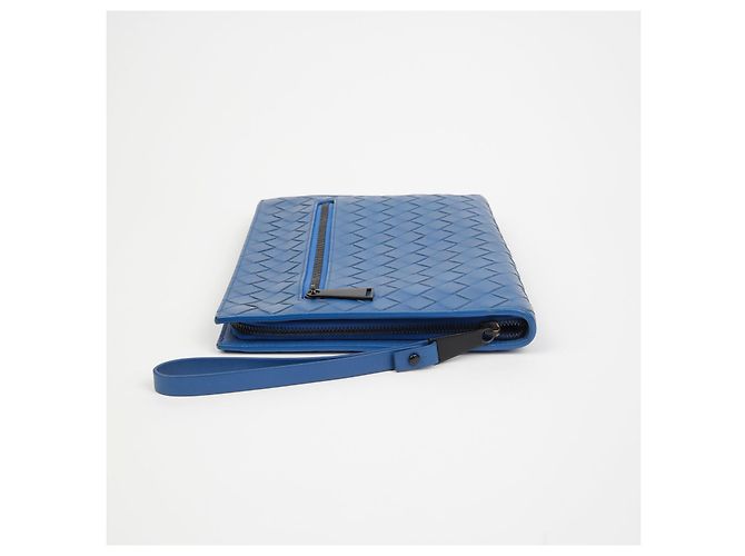 Bottega Veneta Pochette Document Case Piccola Blu - vista 3