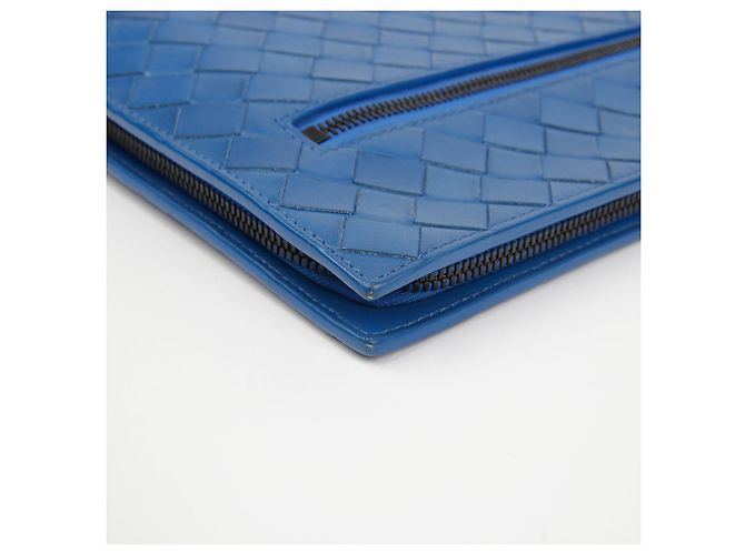 Bottega Veneta Pochette Document Case Piccola Blu - vista 5