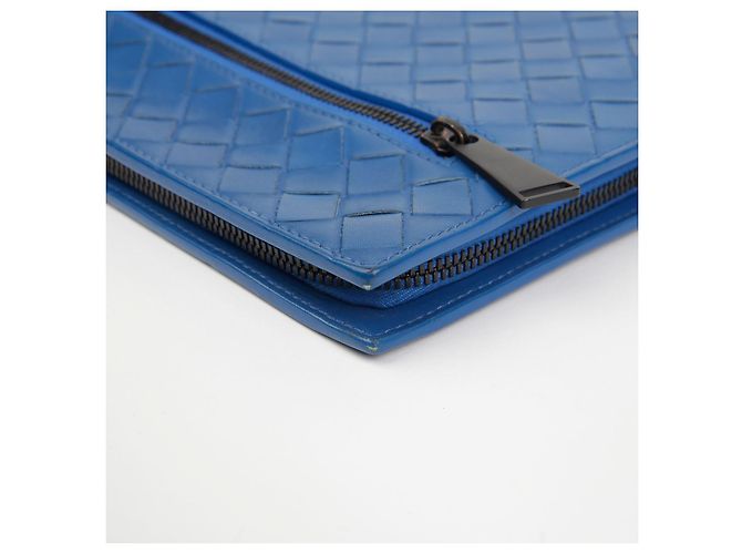 Bottega Veneta Pochette Document Case Piccola Blu - vista 6