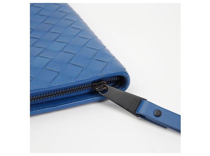 Bottega Veneta Pochette Document Case Piccola Blu - vista 7