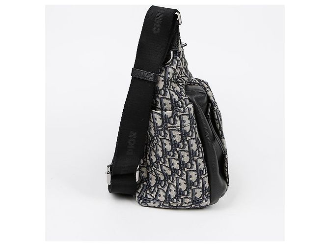 Dior Borsa hobo media morbida Rider Blu - vista 4