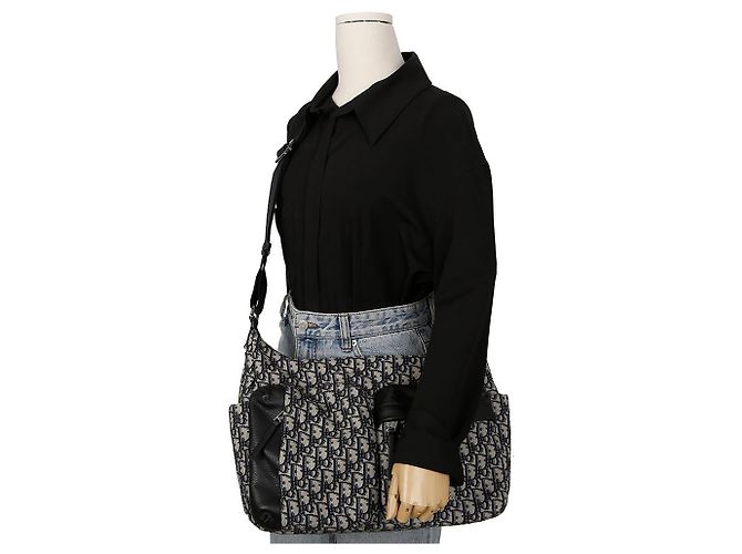 Dior Borsa hobo media morbida Rider Blu - vista 8