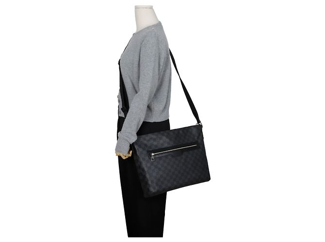 Louis Vuitton Borsa a Spalla Crossbody Mix MM Damier Graphite Nero - vista 18