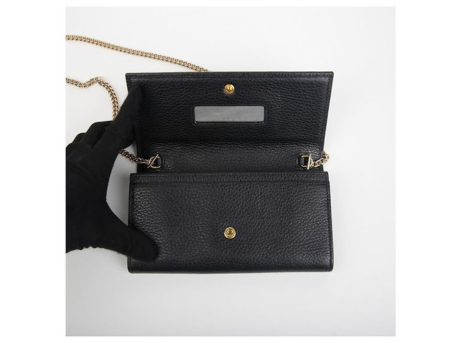 Gucci GG Marmont Borsa a Catena Crossbody Nero - vista 8
