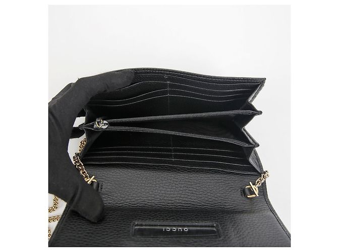 Gucci GG Marmont Borsa a Catena Crossbody Nero - vista 9