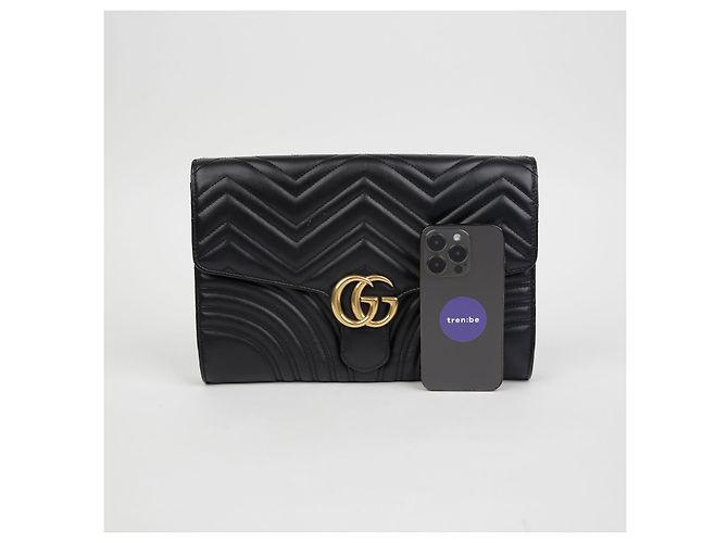 Gucci Clutch GG Marmont Nero - vista 11