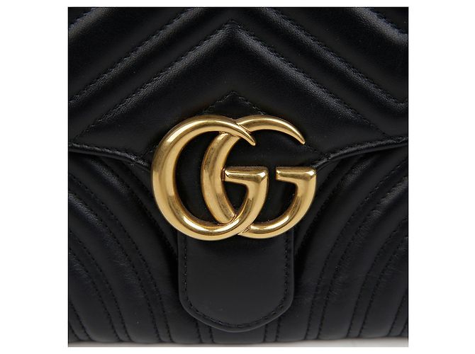 Gucci Clutch GG Marmont Nero - vista 3