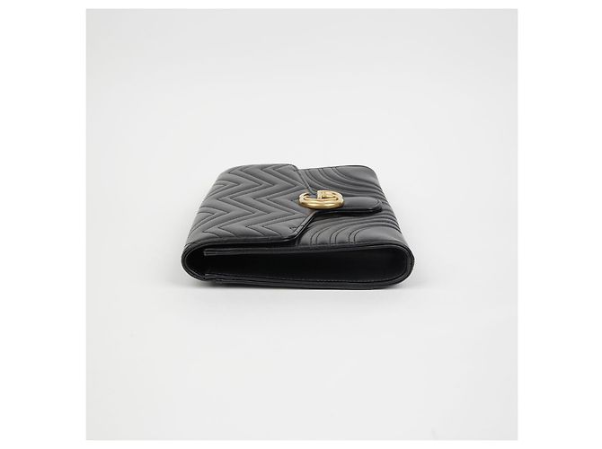Gucci Clutch GG Marmont Nero - vista 5
