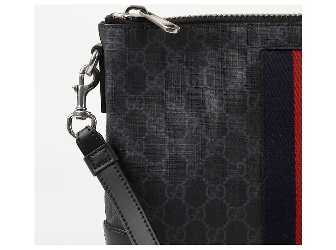 Gucci Clutch con tracolla Web Nero - vista 2