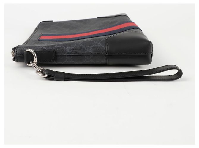 Gucci Clutch con tracolla Web Nero - vista 5