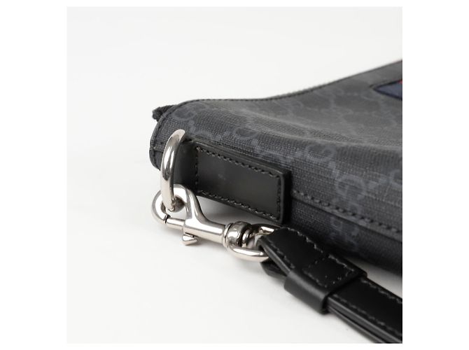 Gucci Clutch con tracolla Web Nero - vista 6