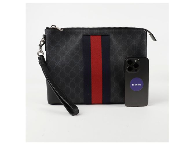 Gucci Clutch con tracolla Web Nero - vista 9