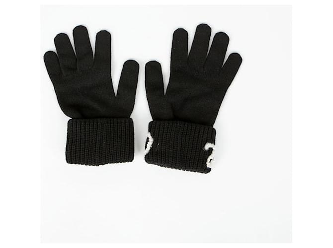 Chanel Pearl Logo Handschuhe Schwarz - Ansicht 3