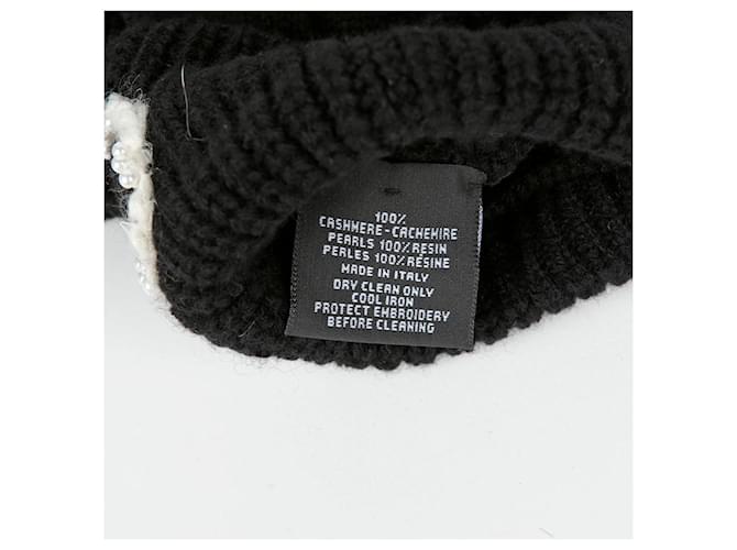 Chanel Pearl Logo Handschuhe Schwarz - Ansicht 4