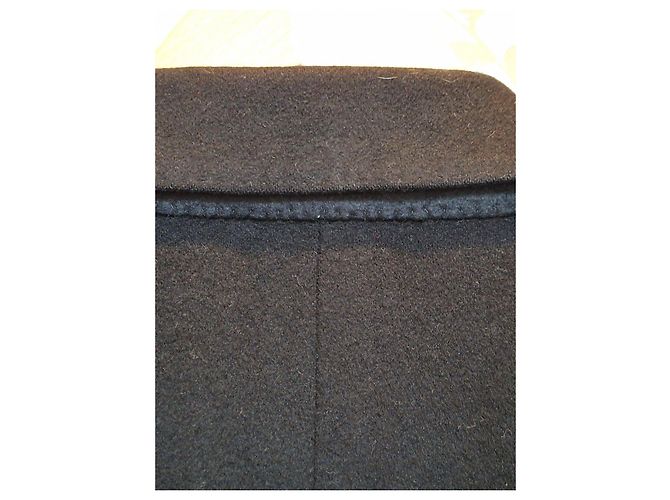 Cappotto lungo in lana e cashmere nero di Lanvin - vista 2