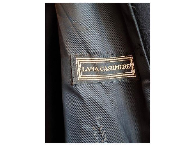 Cappotto lungo in lana e cashmere nero di Lanvin - vista 4