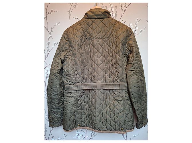 Chaqueta acolchada Aigle verde con cinturón - vista 11
