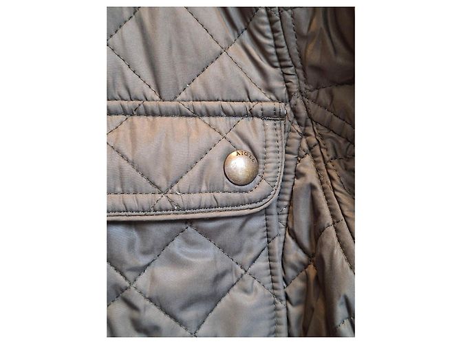 Chaqueta acolchada Aigle verde con cinturón - vista 5