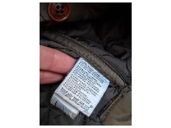 Chaqueta acolchada Aigle verde con cinturón - vista 9