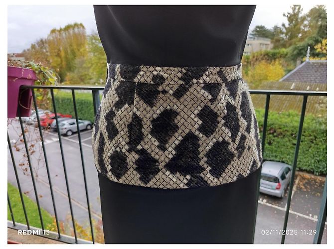 Abito Balenciaga Nero Multicolore in Seta e Lana - vista 12