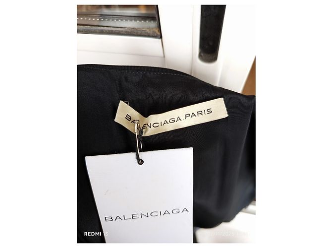 Abito Balenciaga Nero Multicolore in Seta e Lana - vista 13