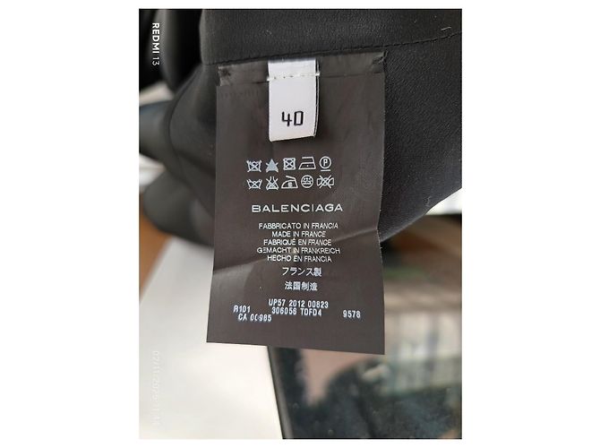 Abito Balenciaga Nero Multicolore in Seta e Lana - vista 14