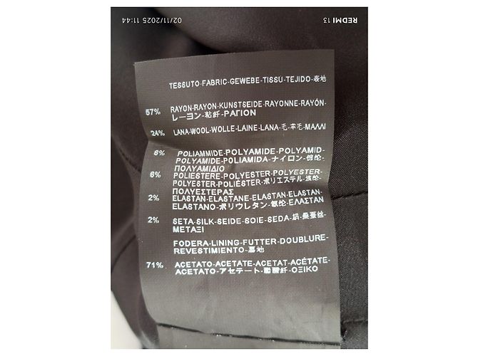 Abito Balenciaga Nero Multicolore in Seta e Lana - vista 16