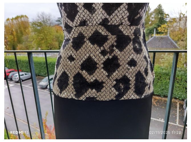 Abito Balenciaga Nero Multicolore in Seta e Lana - vista 4