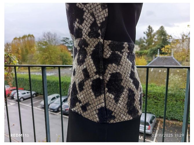 Abito Balenciaga Nero Multicolore in Seta e Lana - vista 9