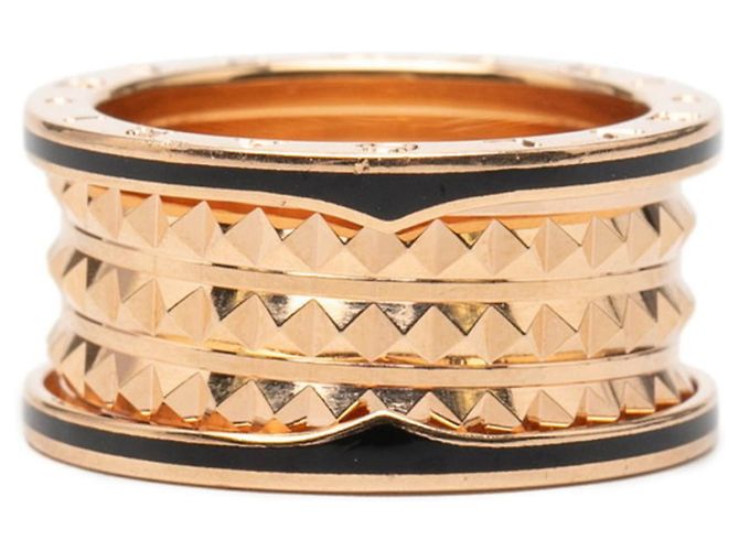 Bulgari Anello B.zero1 Rock a 4 bande di Bvlgari Nero D'oro - vista 2