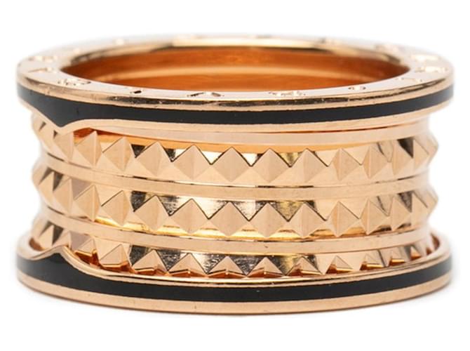 Bulgari Anello B.zero1 Rock a 4 bande di Bvlgari Nero D'oro - vista 3